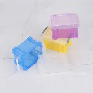 定制塑料迷你收纳盒可爱创意半透明包装收纳盒珠宝收纳盒容器