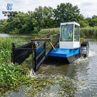 Cosechadora Acuática Multifuncional de Carga Automática de Tamaño Mediano para Recoger Plantas Flotantes sin Necesidad de Rescate Manual Secundario