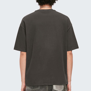 Camiseta de gran tamaño de algodón de alta calidad al por mayor, camiseta de peso pesado con estampado Digital, diseño de hombros caídos, manga corta, Logo de talla grande - Product Image 6