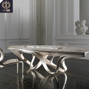Villa-muebles de Arte de nuevo diseño, mesa de comedor de madera maciza de lujo de resina epoxi - Product Image 5