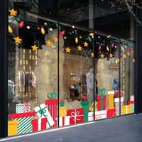 Autocollants statiques personnalisés pour fenêtres de Noël et de la veille de Noël, autocollants décoratifs pour vitres pour la décoration des vitrines de magasin