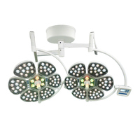 Lampe chirurgicale LED sans ombre à double tête de type pétale, équipement vétérinaire, luminaire de plafond pour bloc opératoire hospitalier