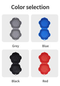 Bol double pliable de haute qualité pour chat et chien, en silicone, portable, pour l'eau et la nourriture, idéal pour les voyages. - Product Image 5