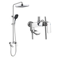 Ensemble de douche mural moderne en laiton chromé de luxe à trois fonctions, avec barre coulissante souple et cartouche céramique, idéal pour l'hôtellerie – Vente directe usine
