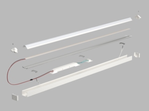 Barre LED ultra-mince haute efficacité 150 lm/W, CCT sélectionnable, 0,6 m, 1,2 m, 1,5 m, IP20, conforme ROHS, version PC ON/OFF - Product Image 2