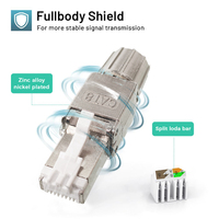 Connecteur RJ45 8 broches vers prise modulaire sans outil Cat8 Ethernet sans outil pour câble réseau montage sur panneau