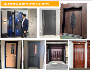 <span class=keywords><strong>Porte</strong></span> <span class=keywords><strong>d</strong></span>'<span class=keywords><strong>Entrée</strong></span> Extérieure en Acier de Sécurité de Fabrication Chinoise, Design Simple, <span class=keywords><strong>Porte</strong></span> de Sécurité en Acier Moderne pour Maison - Product Image 6