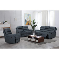 Fauteuil inclinable manuel moderne HOMERS, siège individuel, tissu chenille, repose-pieds extensible, structure en bois massif, télécommande électrique