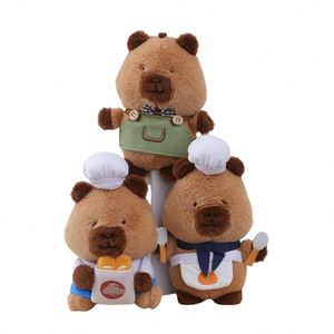 Pâtissier Capybara porte-clés jouets en peluche mignon Chef Capybara en peluche porte-clés peluche Capybara jouet griffe Machine poupée - Product Image 1