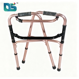 Roda depan baja tahan karat alat bantu jalan, rak H ganda perawatan permukaan perak cerah, alat bantu jalan tahan lama - Product Image 3