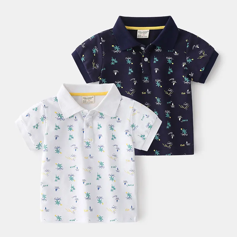 Jungen Polos hirt 2-7T Marke Kinder Kurzarm T-Shirts Hochwertiges Hemd Baumwolle T-Shirt Kinder T-Shirts Sommer Kinder kleidung