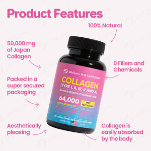 Cápsulas de Colágeno Blanqueadoras con Glutatión y Vitamina C, Marca Privada OEM, Logotipo Personalizado - Product Image 2