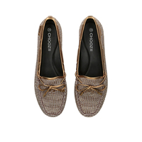 Chaussures bateau décontractées pour femmes CHOOZII, nouvelle conception, mode d'hiver, luxe, tissu pied-de-poule