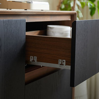 Buffet autoportant en bois massif de style nordique, moderne et minimaliste, pour entrée et salon, résistant à la moisissure, meuble de rangement pour la maison