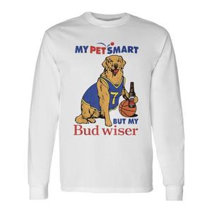 Camiseta de manga larga My Pet Smart con diseño de baloncesto para perros Bud Wiser - Product Image 1