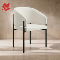 Chaises de salle à manger en bois massif durables de la marque Noble's Family, avec accoudoirs et assise rembourrées en tissu simili cuir, chaise d'appoint pour salle à manger