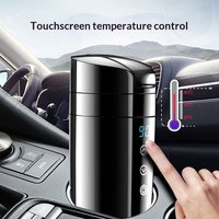 Thermos intelligent à affichage numérique en acier inoxydable 12V/24V pour voiture, tasse chauffante électrique, bouilloire universelle à fixer dans la voiture