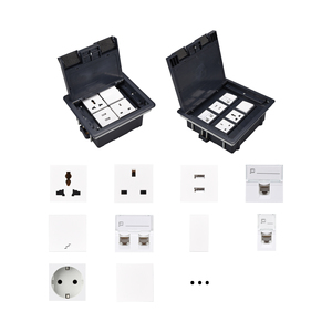 Nuovo Design Presa <span class=keywords><strong>a</strong></span> Pavimento Standard EU IP44 <span class=keywords><strong>a</strong></span> 2 Porte, Scatola con 6 Vie e 45 Funzioni, Materiale ABS, Presa Elettrica Sottopavimento per Hotel - Product Image 6