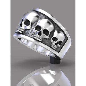 Skull <b>Ring</b> Men's Punk Skeleton Jewelry Exaggerated Retro Design Gift Accessory - Product Image 3