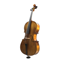 Cello kayu padat buatan tangan dengan pemosisian akurat dari lubang akor seragam tekstur alami aplikasi cat busur kayu Brasil