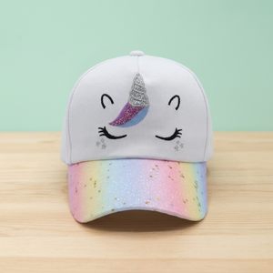 Gorras de Béisbol de 5 Paneles con Orejas de Unicornio de Dibujos Animados para Niños, Impresión de Logotipo Personalizado, Estilo de Imagen en Tela Común, Gorras Unisex para Niños para Actividades al Aire Libre - Product Image 3
