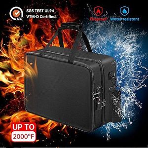 กล่องจัดเอกสารแบบขยายได้ 36x27x14 ซม. ผ้าคอมโพสิตซิลิโคนสีดำพร้อมที่จับสำหรับสำนักงาน บ้าน และการเดินทาง - Product Image 4