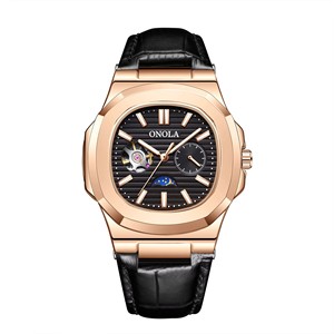 ONOLA 3855 <span class=keywords><strong>Montre</strong></span> squelette de luxe pour homme, tourbillon mécanique de haute qualité avec phase de lune, étanche, affichage <span class=keywords><strong>soleil</strong></span>-lune-étoiles - Product Image 6