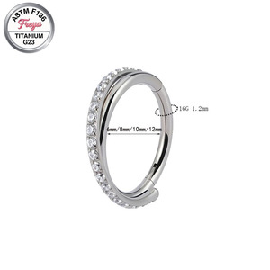 Orecchini a Cerchio Freya Classic Fashion in Titanio <span class=keywords><strong>per</strong></span> Donna, <span class=keywords><strong>Anello</strong></span> da Naso <span class=keywords><strong>Helix</strong></span> Snug con Diamante, <span class=keywords><strong>Anello</strong></span> Placcato Oro - Product Image 5