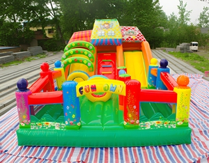 Château gonflable commercial 5x8m avec toboggan, mur d'escalade, château de saut géant en PVC pour les enfants, location pour fêtes en plein air - Product Image 2