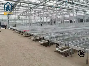 Greenhouse Plant Nursery Equipment Movable Grow Table Seedbed Rolling Benches