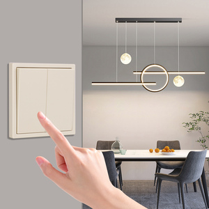 Bingoelec Dễ dàng cài đặt 80*80mm tường <span class=keywords><strong>push</strong></span> <span class=keywords><strong>button</strong></span> ánh sáng 2 gang 1Way chuyển đổi PC tùy chỉnh khu dân cư EU Anh - Product Image 3