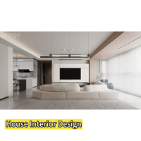 Plan d'aménagement architectural de la maison, rendu 3D, design d'intérieur moderne, design d'intérieur de luxe léger, service de design d'intérieur pour villa