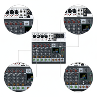Petit mixeur audio professionnel 6 canaux avec 99 effets DSP, contrôleur DJ/console audio pour studio d'enregistrement et diffusion en direct