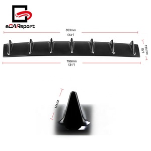 Alerón Trasero Universal ABS Racing, Deflector, Divisor, Labio Inferior del Parachoques Trasero, Difusor de Carreras de 5 <span class=keywords><strong>Aletas</strong></span> <span class=keywords><strong>para</strong></span> <span class=keywords><strong>Honda</strong></span> <span class=keywords><strong>Civic</strong></span> - Product Image 4