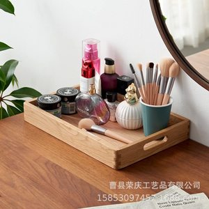 Plateau de service en bois massif, rectangulaire, pour thé, café, petit-déjeuner, pour la maison et la cuisine - Product Image 3