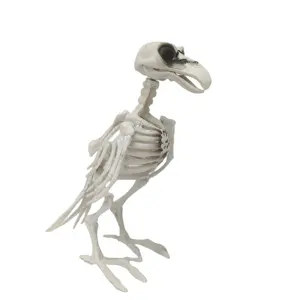 Hot Sale Product Silicone Manufacture Classic Plastic Toy Animal Skeleton Crow Skeleton Model For Halloween Decoration