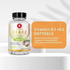 Fabrika OEM/ODM takviyeleri toptan D3 + K2 kapsül Immunity ve kalp sağlığı yetişkinler bağışıklık vitaminleri takviyeleri artırmak destekler - Product Image 1