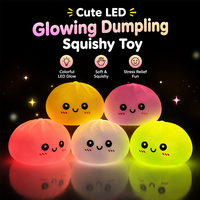 Balles anti-stress mignonnes pour enfants et adultes, en TPR durable, avec paillettes, fantômes, Bao Bun, phosphorescentes, Halloween, Squishy en forme de boulette