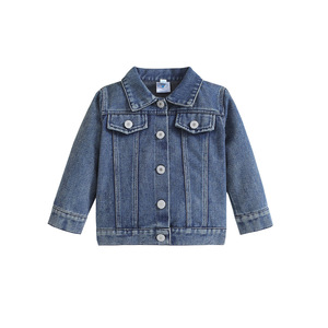 Chaqueta <span class=keywords><strong>de</strong></span> Mezclilla para Bebés y Niños Pequeños, con Botones en la Parte Delantera, Bolsillo en el Pecho, Letra Boucle, Chaqueta para Niños - Product Image 5