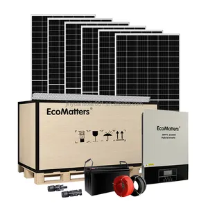 Système d'alimentation solaire hors réseau 3kw 5kw 10 kw Kit de panneau solaire domestique 10 kw 10 kw prix du système solaire