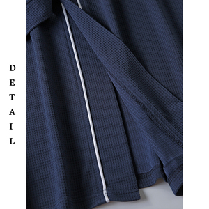 Custom Embroidery Logo <strong>Robe</strong> 2 Pockets <strong>Waffle</strong> Polyester 240GSM Men Women Hotel Spa Beauty Sleepwear Bath Line Style - Product Image 5