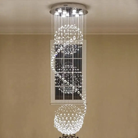 Lustre en cristal en forme de goutte de pluie pour hôtel de luxe, luminaire moderne pour salon et hôtel