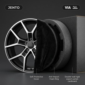 Jantes en alliage JENTO 18 pouces 8J 5x108 ET42 finition noire usinée pour Volvo S60 V60 Ford Focus <span class=keywords><strong>Jaguar</strong></span> Land Rover Evoque JWL VIA - Product Image 4