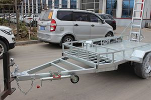 <span class=keywords><strong>Remolque</strong></span> de Transporte de 3.5T para Excavadora, ATV, Vehículo <span class=keywords><strong>Todoterreno</strong></span>, Plataforma Plana de 4 Ruedas con Freno Eléctrico y Rampa - Product Image 6