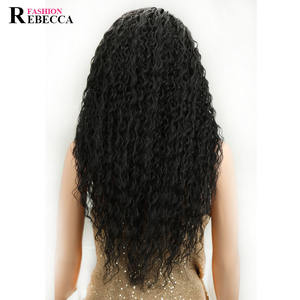 Perruque à lacet frontal en cheveux synthétiques Noble Gold de Alibaba <span class=keywords><strong>Express</strong></span>, couleur ombrée, longue longueur, ondulation crépue, belle couleur - Product Image 4