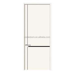 Porte en bois Mdf mélamine pour intérieur de maison Design moderne Porte écologique hôtel avec serrure intelligente - Product Image 3