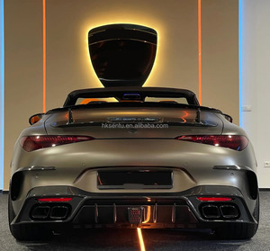 ชุดแต่งคาร์บอนไฟเบอร์แห้งสำหรับ Mercedes AMG SL63 ชุดอัพเกรด SL63 สไตล์ Keyv ประกอบด้วยลิ้นหน้า สเกิร์ตข้าง ดิฟฟิวเซอร์ สปอยเลอร์ และฝากระโปรง - Product Image 5
