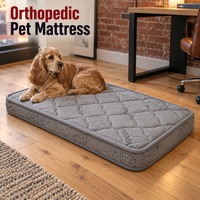 Matelas orthopédique pour chien en marque privée avec emballage personnalisé et bords renforcés sur une housse extérieure amovible