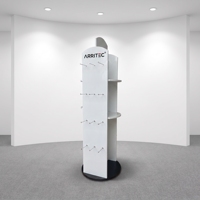 Magasin de détail Présentoir rotatif multifonctionnel en bois haut de gamme pour chaussettes Présentoir à chaussures avec logo personnalisé