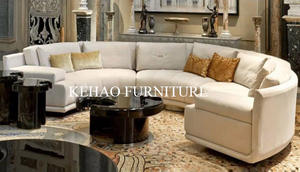 Popular Livingroomsofas <strong>Sofa</strong> Set Designs Living Room Half Moon Circle White <strong>Velvet</strong> Curved <strong>Corner</strong> Sectional <strong>Sofa</strong> - Product Image 4